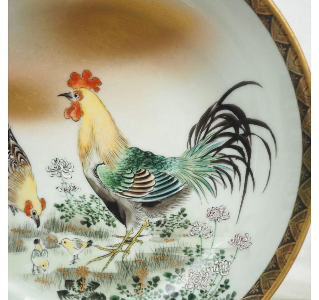 送料無料 明治時代　九谷焼の名工『笹田友山』製 　鉢 径18ｃｍ　本物保証茶道具