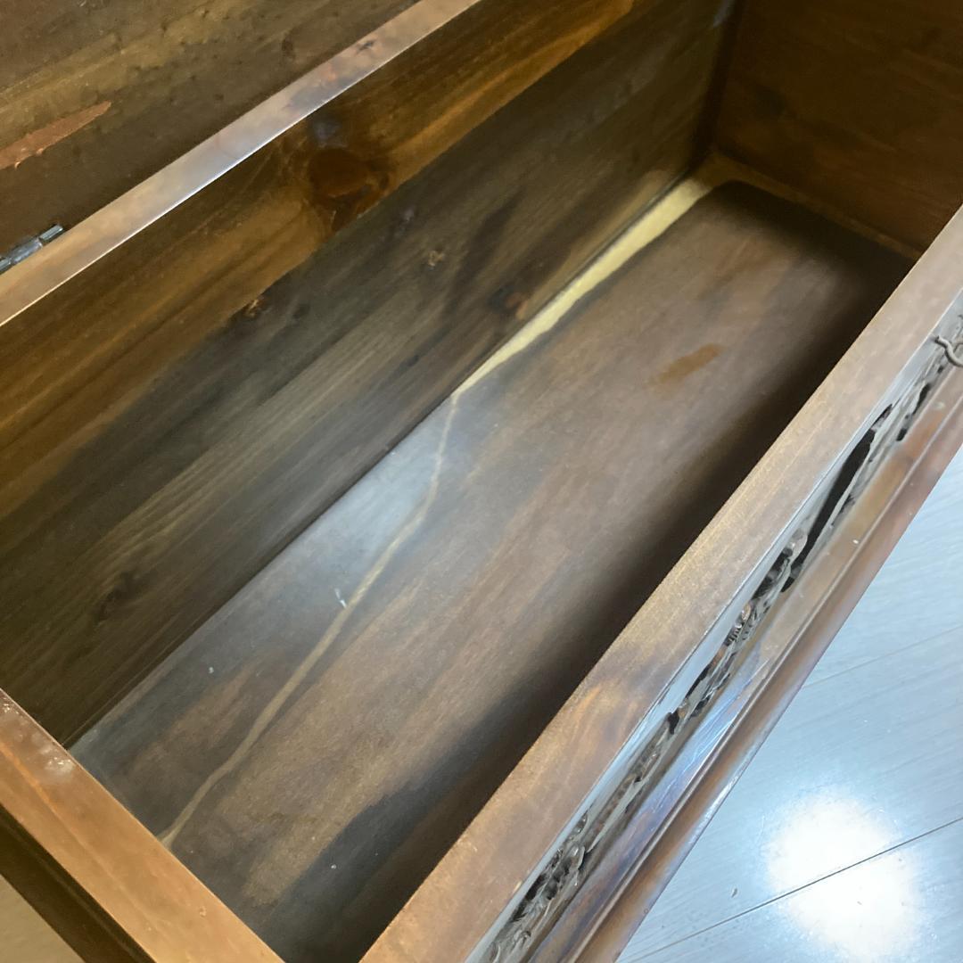 連休セール⭐️木製トランク　ヴィンテージ トランクチェスト 宝箱　昭和レトロ
