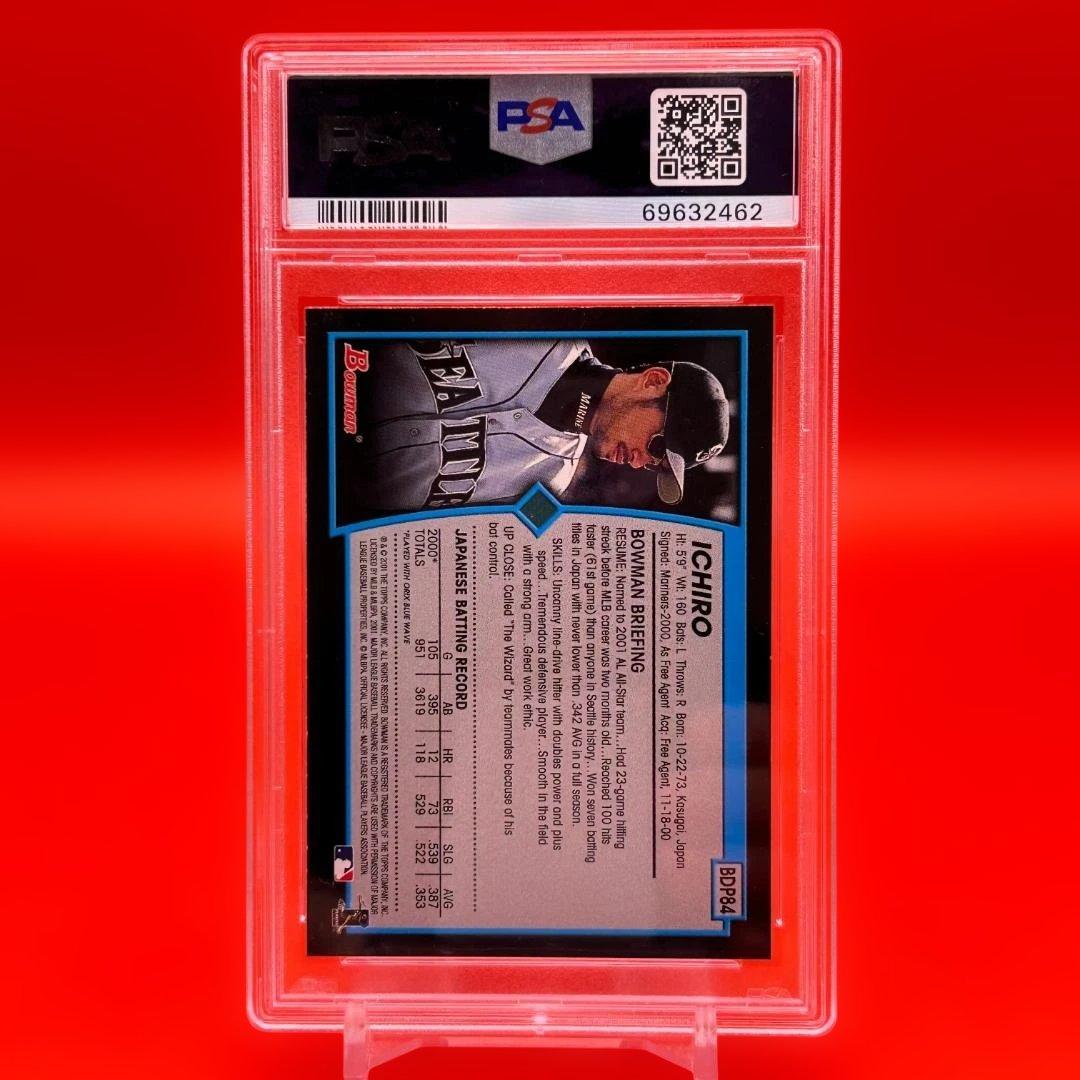 【PSA9】イチロー 2001 Bowman Draft ルーキーカード 黒枠