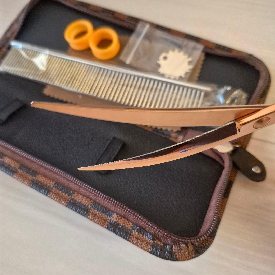 新品★フェニーチェ カーブシザー★ギザ刄 トリミングシザー6.5インチ