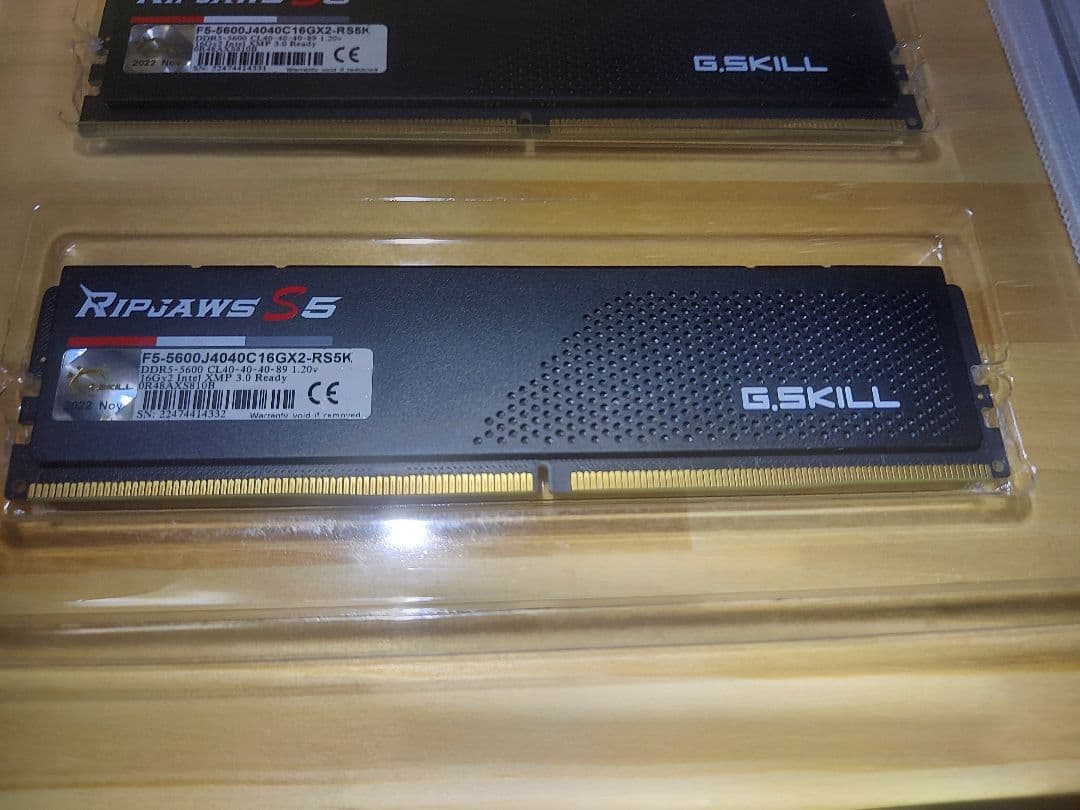 G.SKILL F5 DDR5 5600MHz 16GBx2　合計32gb