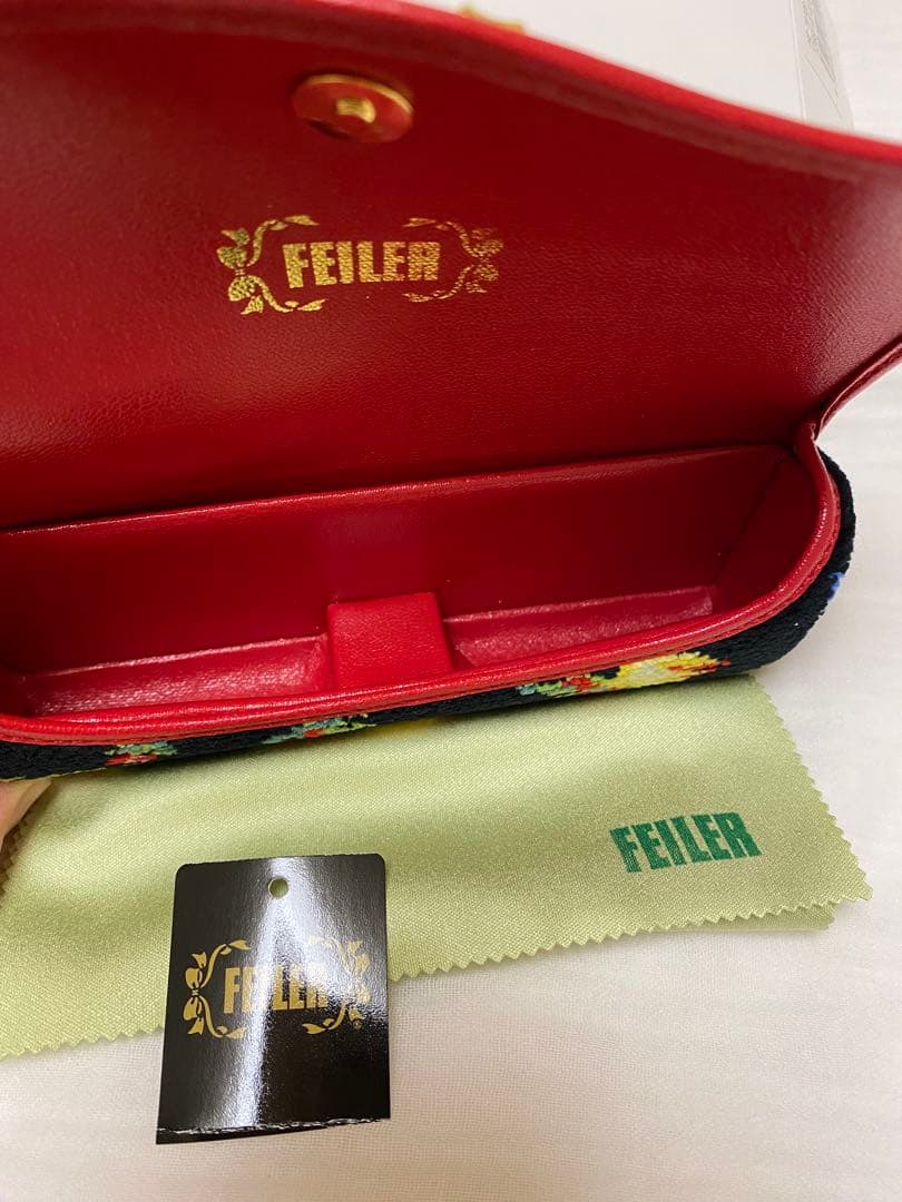 新品未使用 FEILER フェイラー ハイジ メガネケース リボン 箱・クロス付