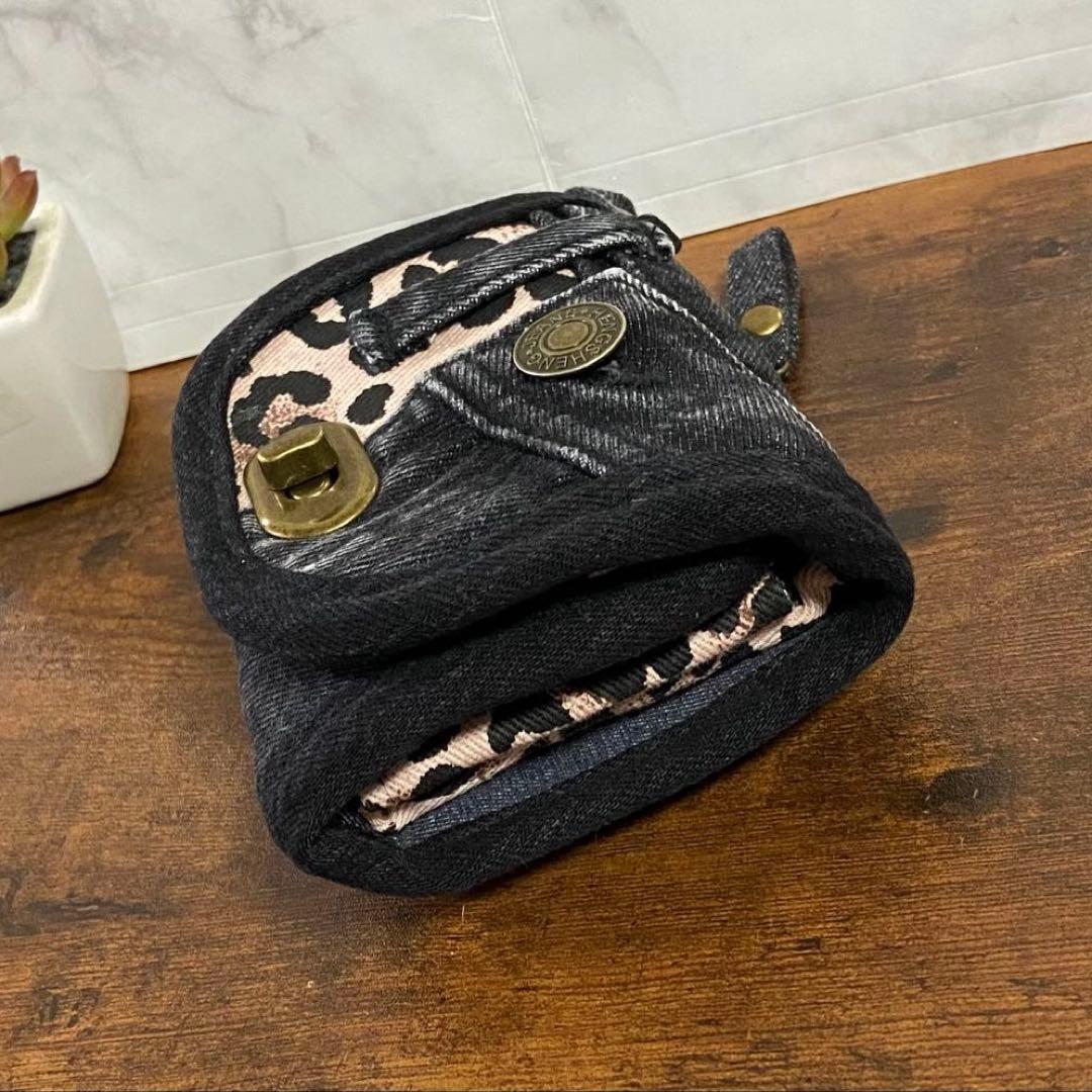 Ｎｏ.66 デニムリメイク【コンパクト財布】短財布 ハンドメイド