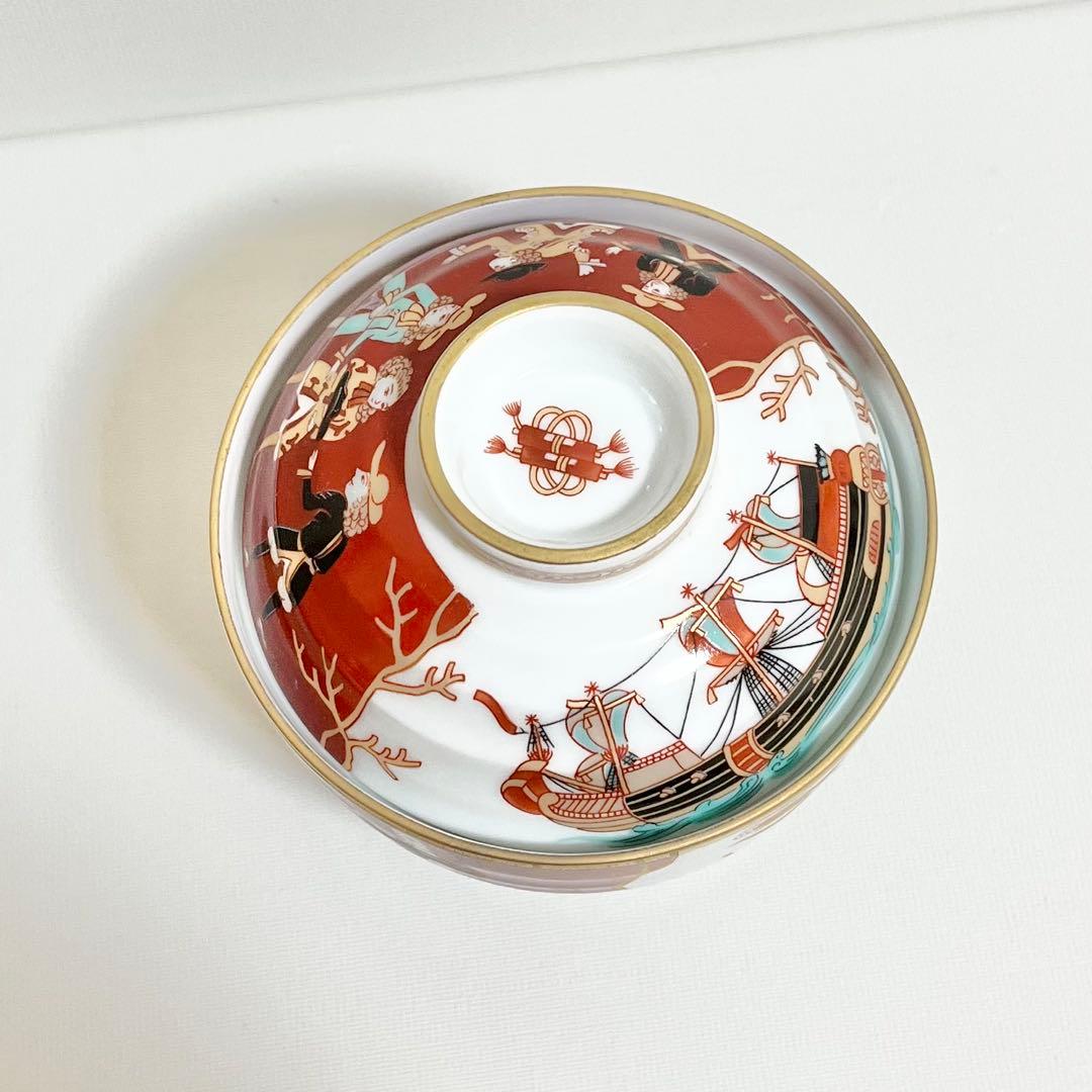 サントリー美術館　伊万里　五艘船　蓋茶碗
