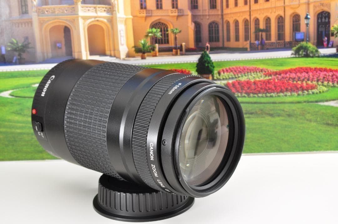 望遠レンズ キヤノン Canon 迫力の75-300mm レンズフード付き！