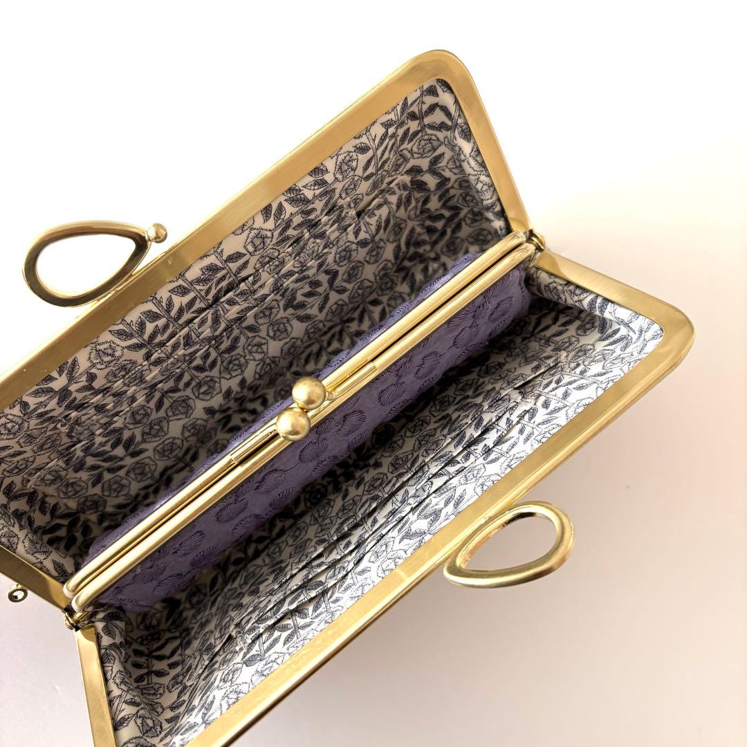 ミナペルホネン ハンドメイド がま口親子長財布 パッチワーク