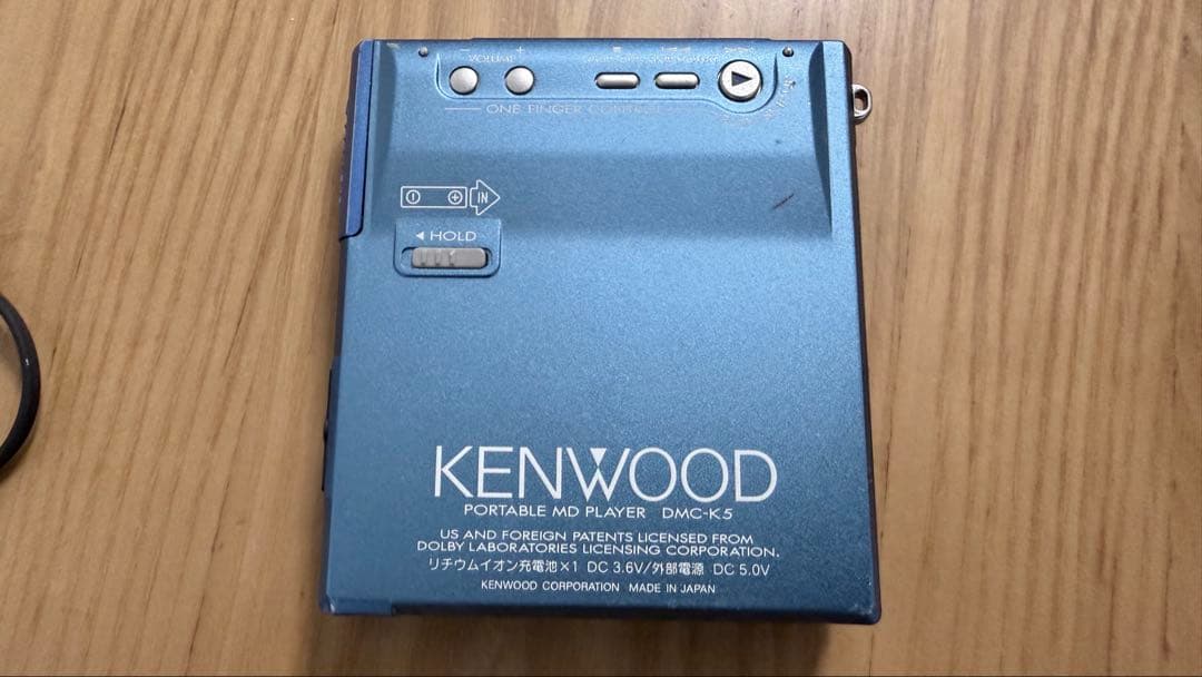 【動作品】KENWOOD DMC-K5 ポータブルMDプレーヤー 箱付き