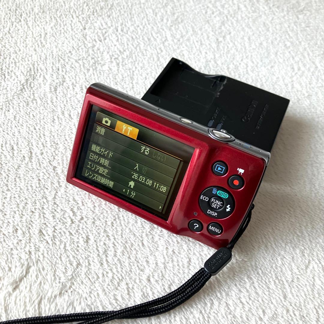 Canon IXY120 コンパクトデジタルカメラ（赤）