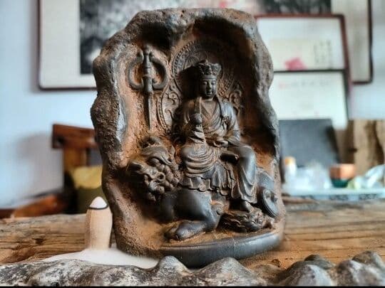 石像 地蔵菩薩像 茶台 書房 玄関 禅意置物 鎮宅 辟邪 開運 風水招財 工芸品