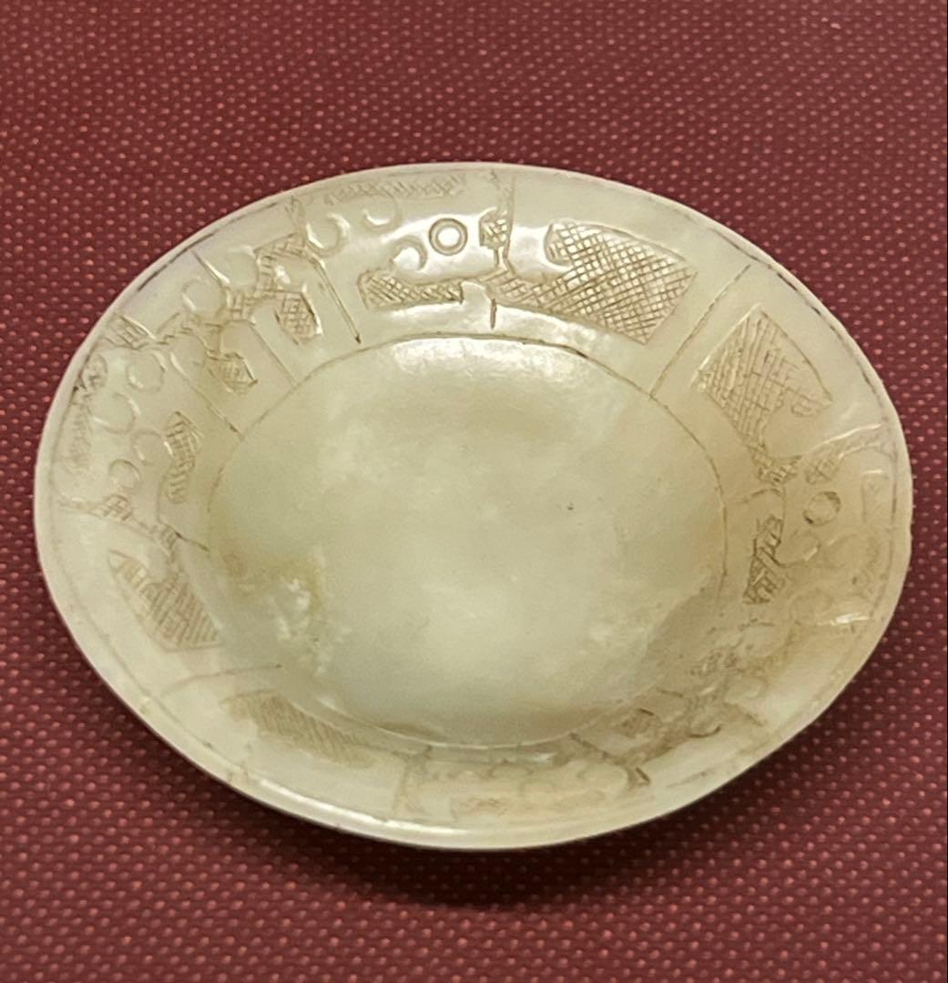 極上 宋時代白玉水盂 重さ:31g 高:1.5cm BL2--0147