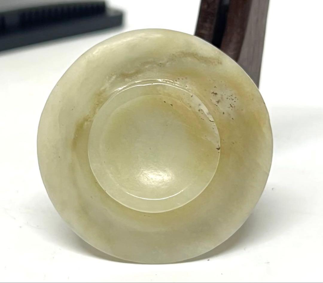 極上 宋時代白玉水盂 重さ:31g 高:1.5cm BL2--0147