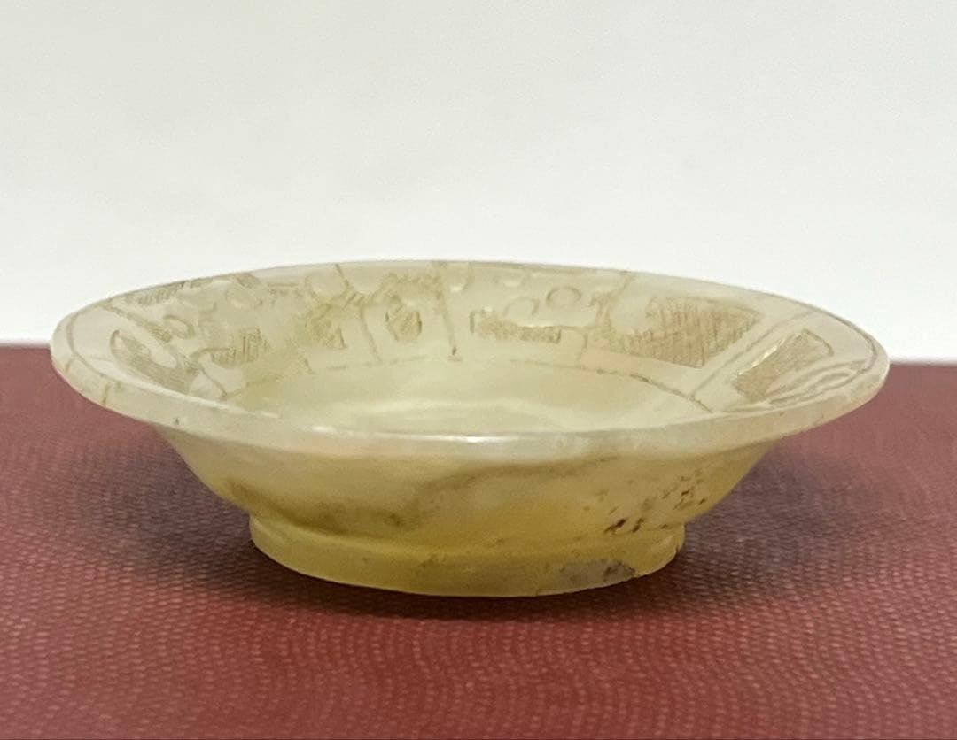 極上 宋時代白玉水盂 重さ:31g 高:1.5cm BL2--0147