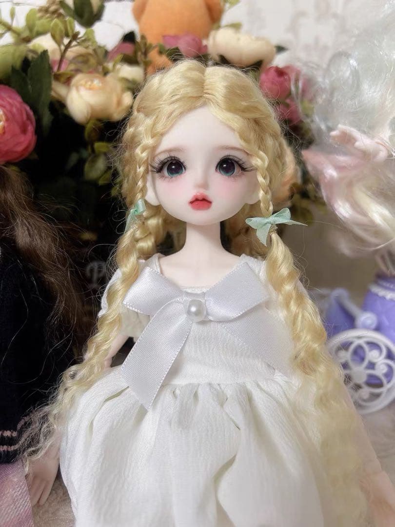 カスタムドール 本体＋アウトフィット一式セット 30cm モヘアウィッグ