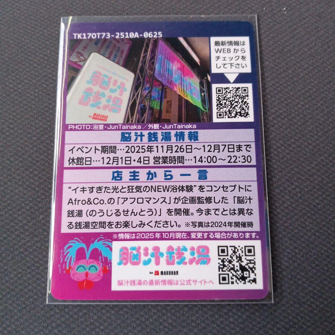 【レア】東京銭湯コレクションカード　脳汁銭湯　大田73