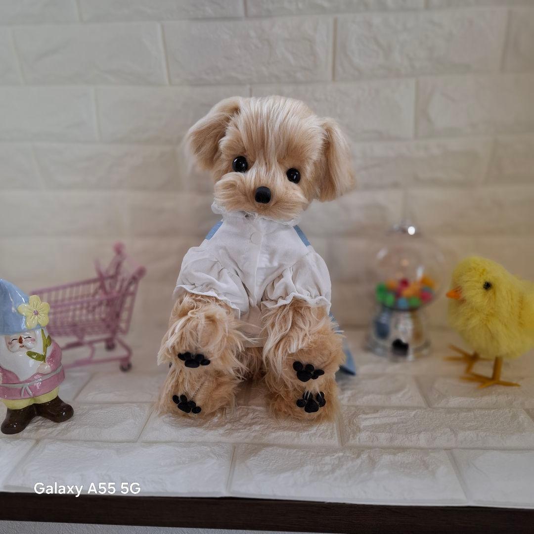 ぬいぐるみ、マルプー、トイプードル、犬、ハンドメイド、リアルサイズ、全身可動