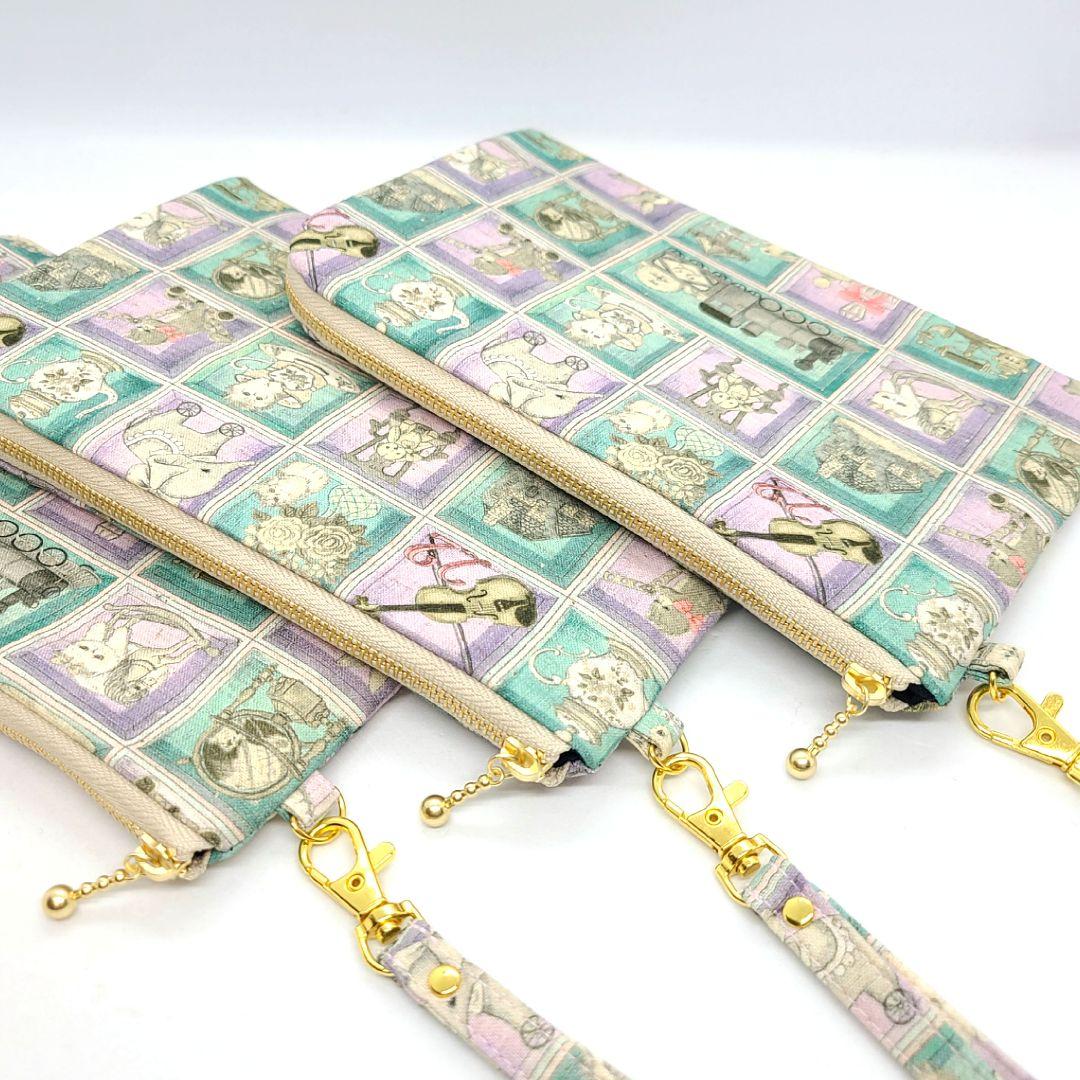 ひめ◎Handmade L字型ファスナーポーチ❣️◎3点セット