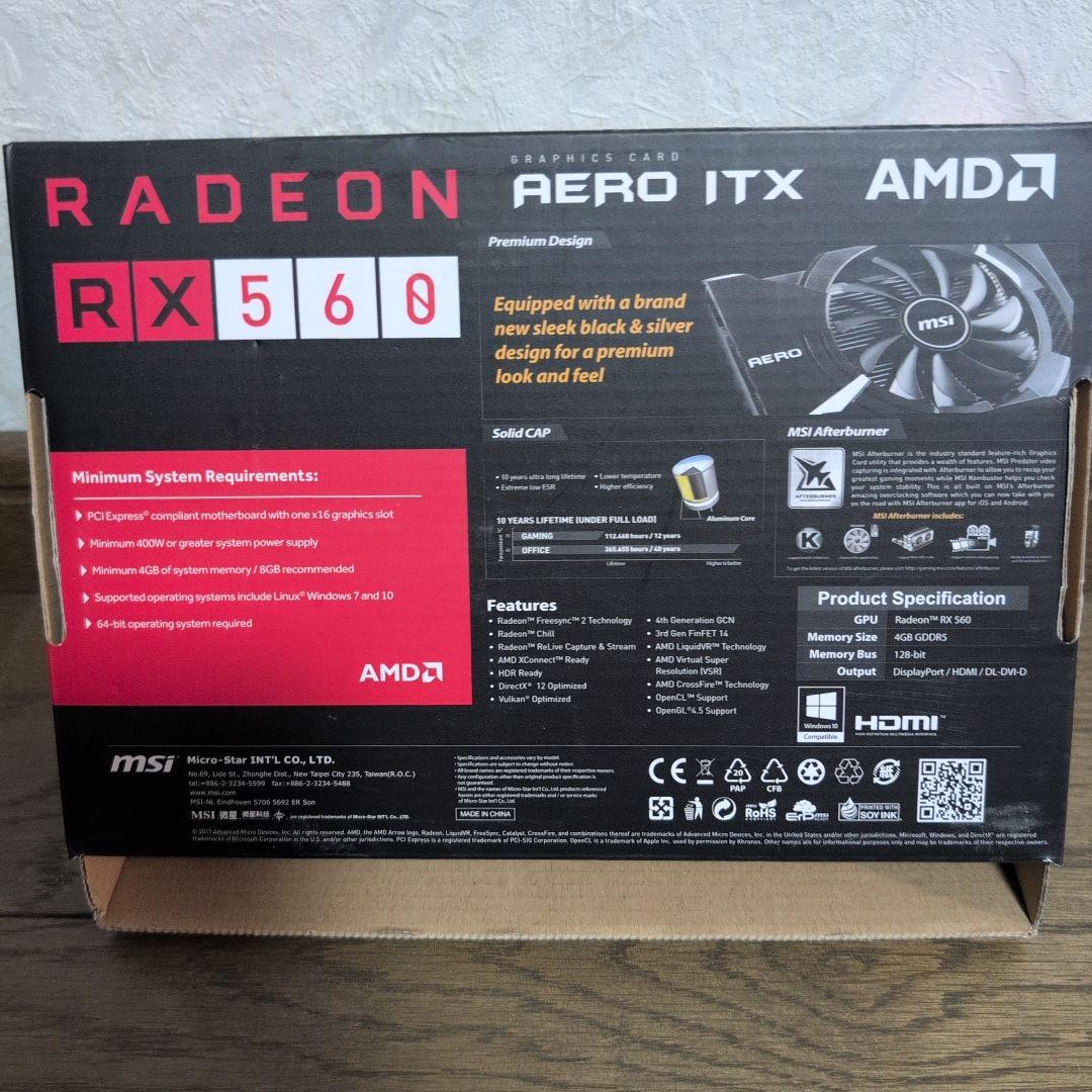 MSI Radeon RX560 AERO ITX 4GB　OC