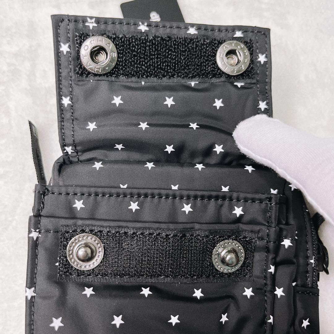 (極美品) HEAD PORTER スター柄　ショルダーバッグ　カメラ収納ポーチ