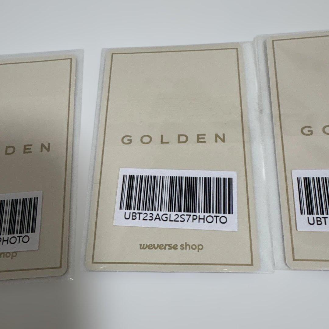 BTSグク☆ジョングク goldenトレカ ショーケース　3枚セット