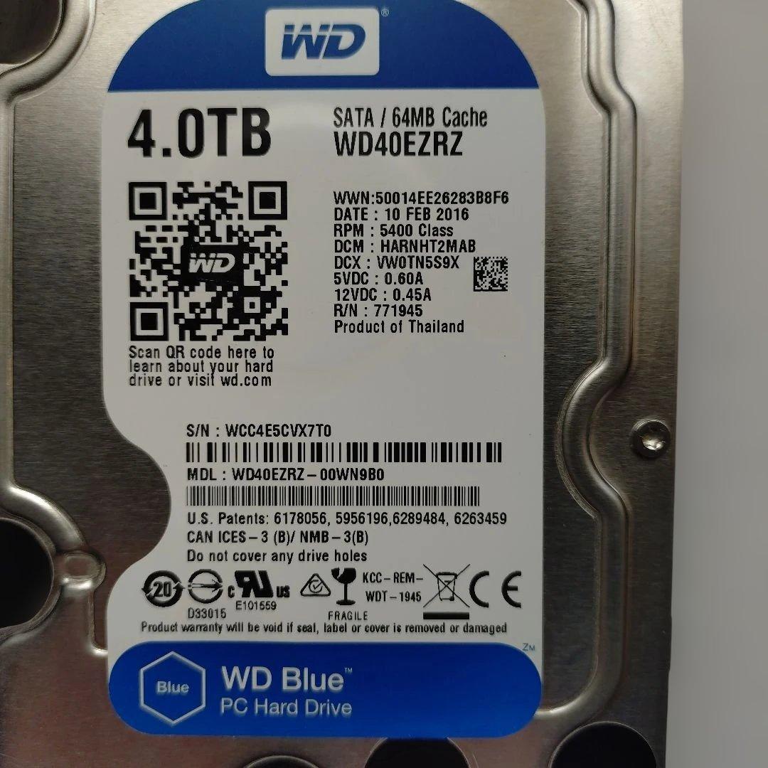 WesternDigital 4TB 3.5インチ内蔵型HDD WD40EZRZ