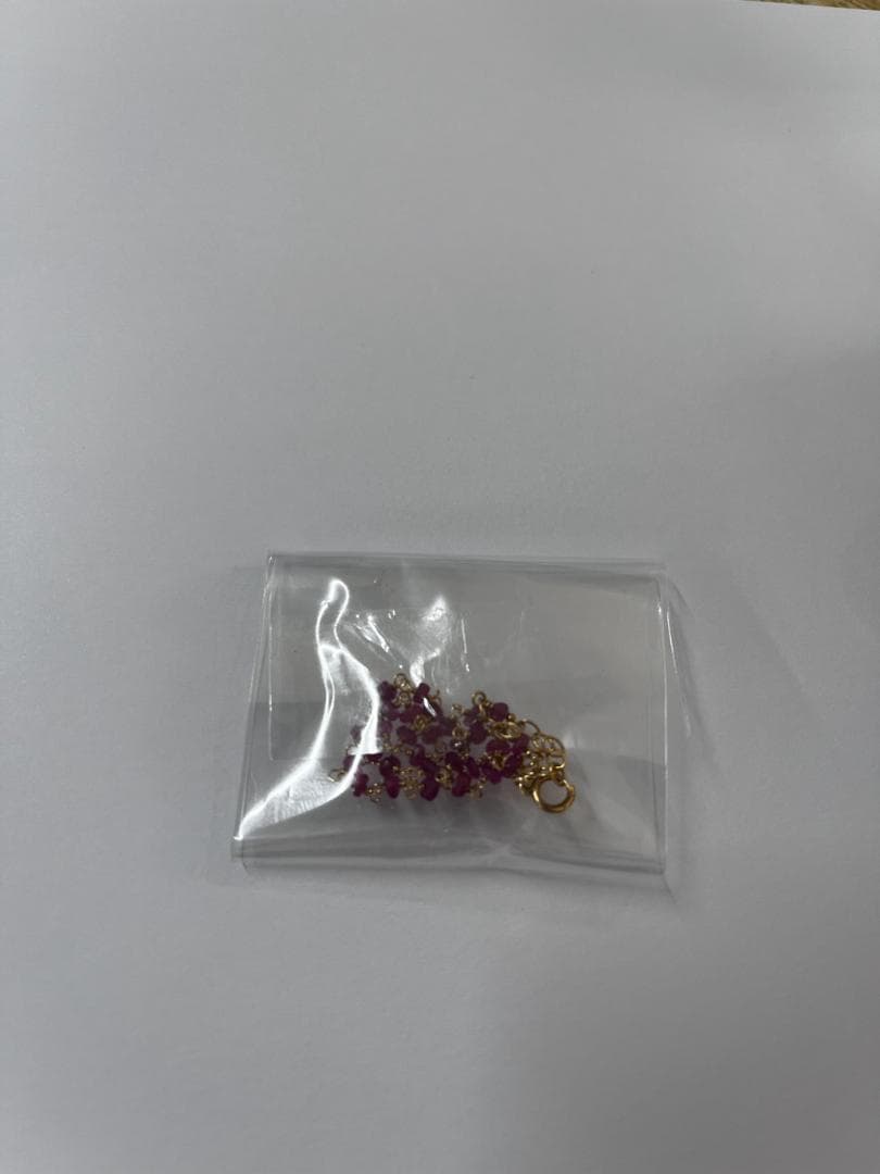 【訳あり】　NATURALI JEWELRY　　ルビーメガネ留めブレスレット