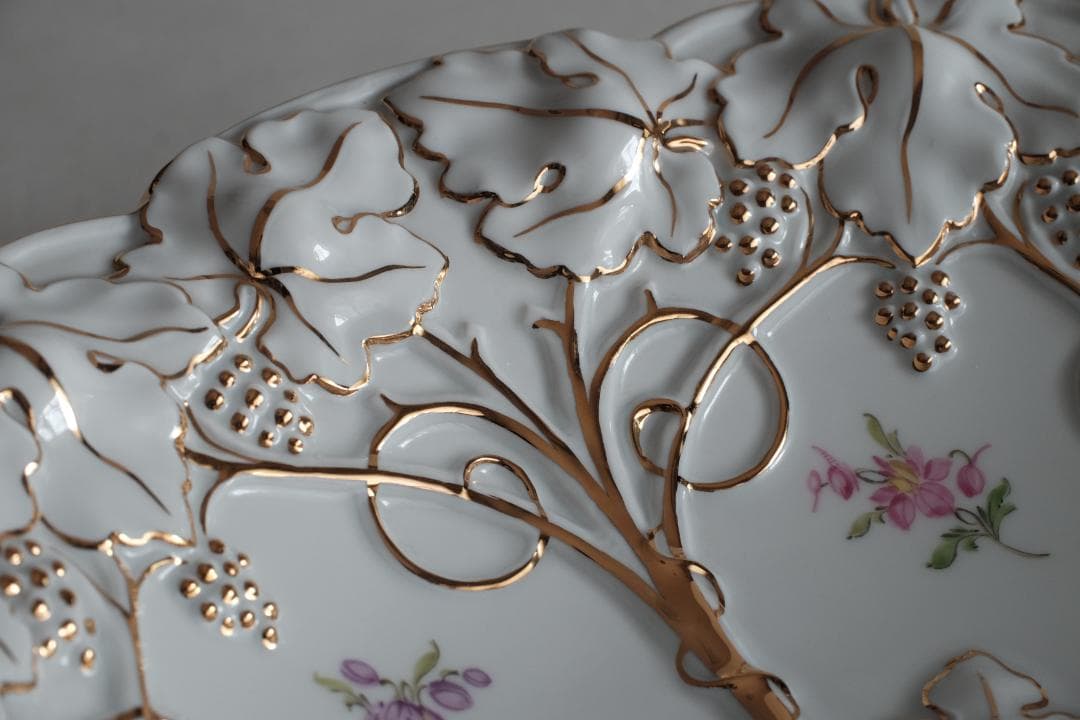 マイセン　Meissen ゴールドヴァインレリーフ　プレート 　飾り皿