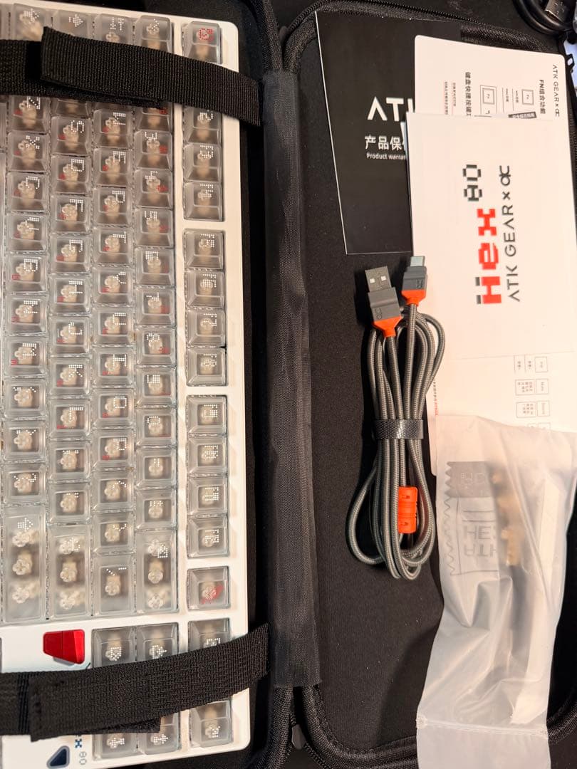 キーボード ATK x QK Hex80 TKL WHITE