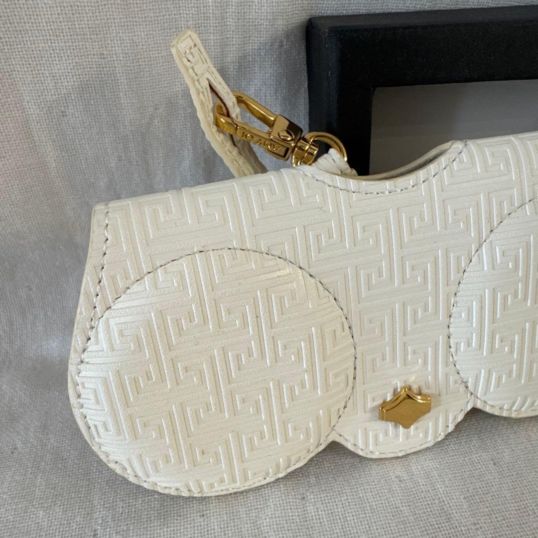 【新品未使用】ANY DI メガネカバー　白×ゴールド