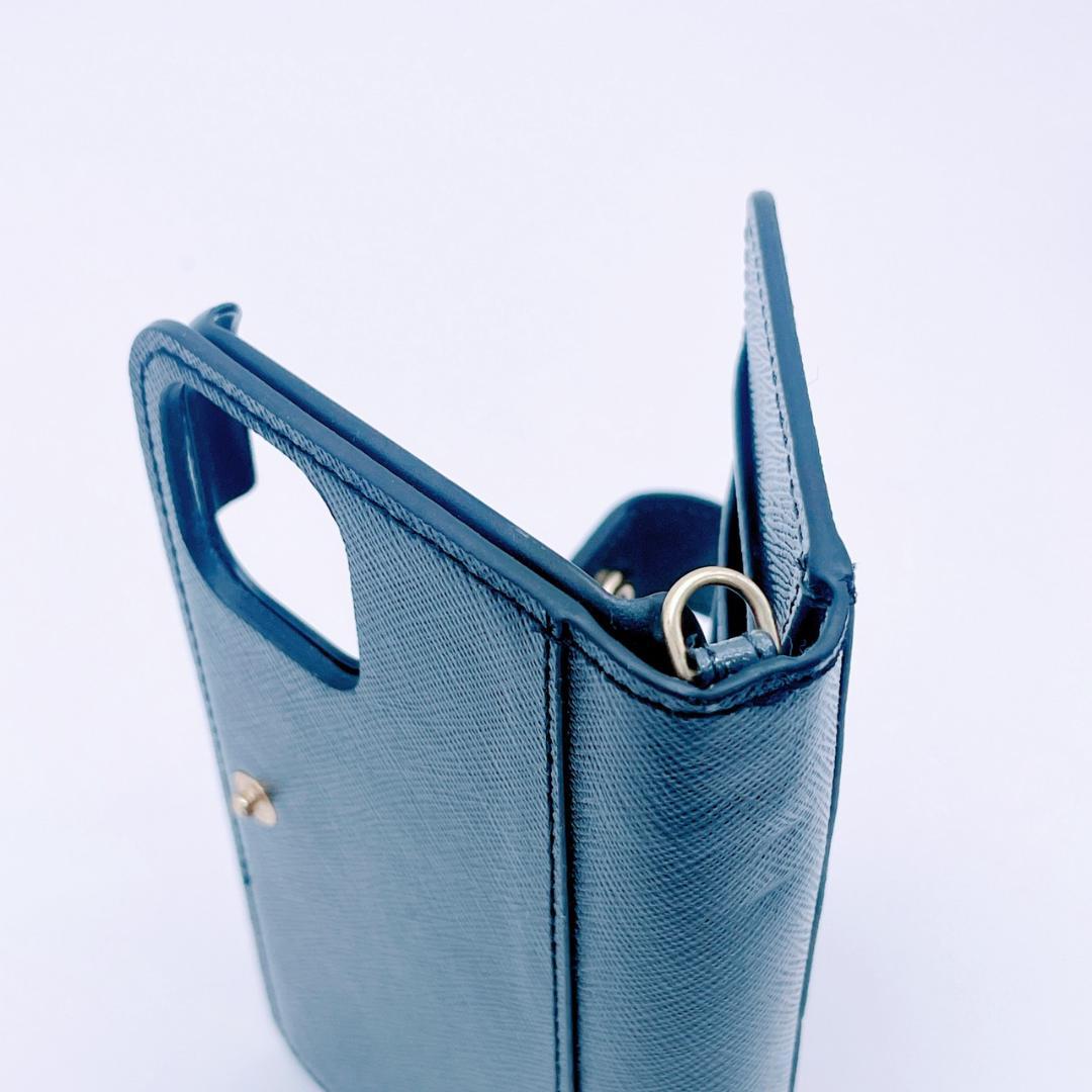 MARC JACOBS iPhone11Pro 手帳型ケース チェーン付 ブルー