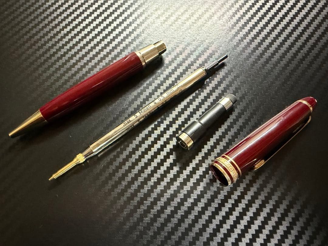 未使用に近い モンブラン 165 クラシック ボルドー ペンシル 0.5mm