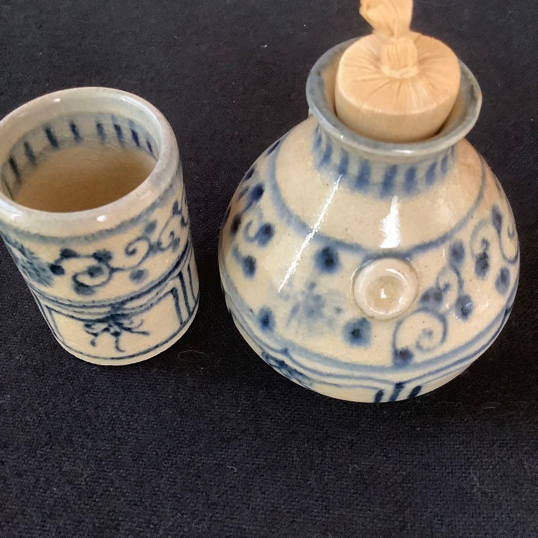 【茶道具】安南焼　振出　茶巾筒　茶道セット品