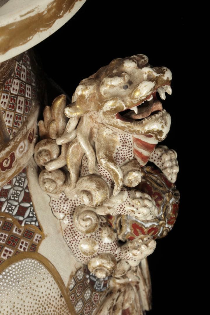 【極上薩摩焼】特大　薩摩　壺　大壺　香炉 飾壺 時代骨董 古美術アート　古美術品