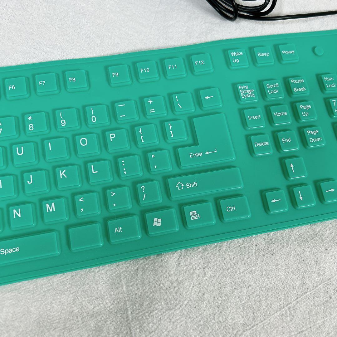 折りたたみ式 シリコンキーボード USB防水 有線キーボード 英語配列