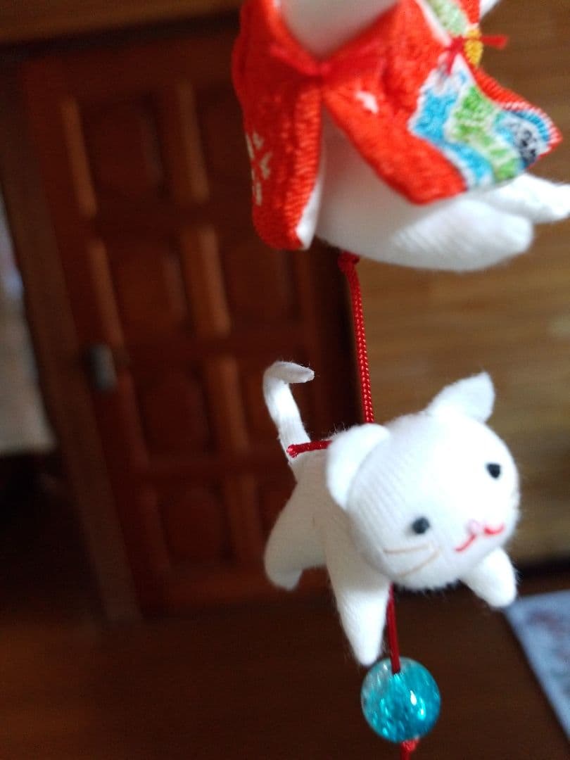 「お月見のつるし飾り」+「猫と童の1本のつるし飾り」
