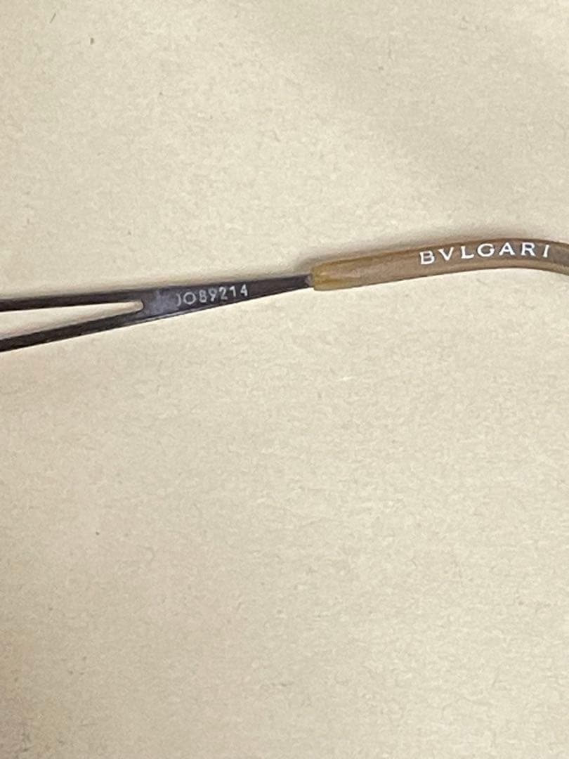 BVLGARI ブルガリ メガネ 眼鏡 度入リ サイドロゴ リムレス
