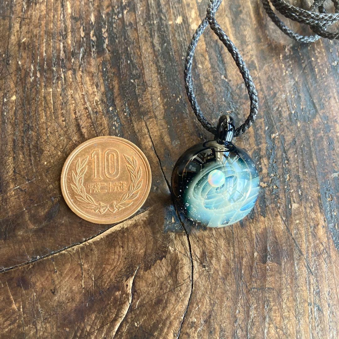 ボロシリケイトガラス 宇宙ペンダント 定価13000円naturalglass