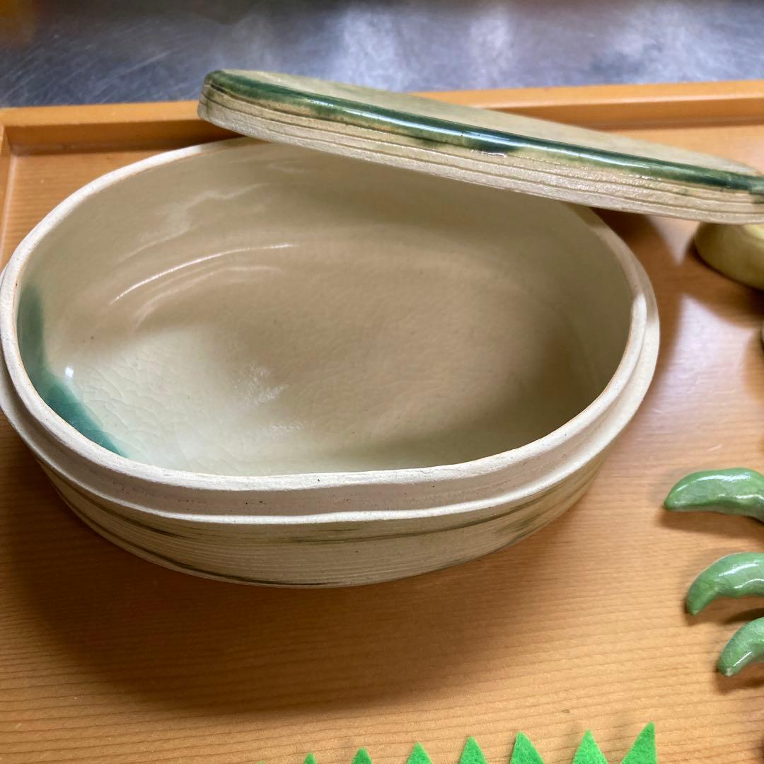 陶器製　アートなお弁当箱　おにぎり　副菜おかず　箸セット