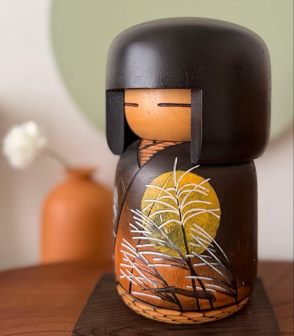 Kisaku喜作 作 創作こけし 約28.5cm（重量感あり・台付サービス）