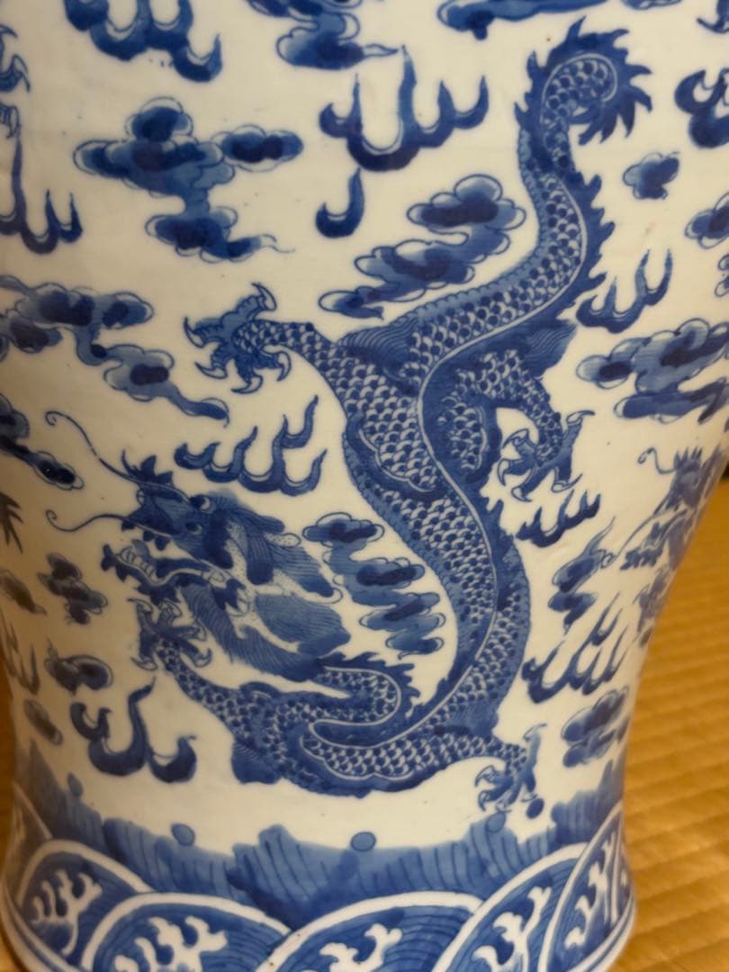 壺　置物　龍　大壺