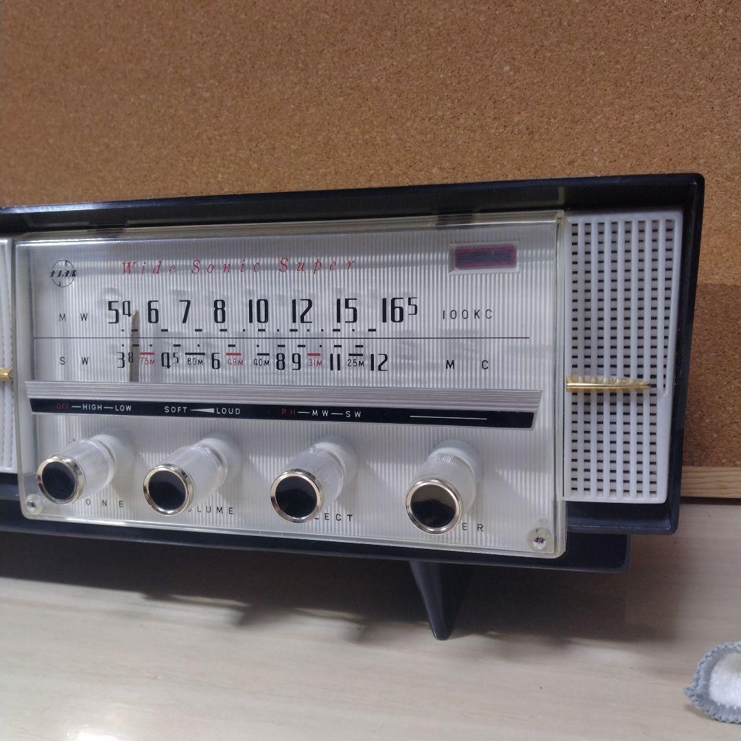 超美品受信確認！National 真空管ラジオレトロ DX−375 2スピーカー