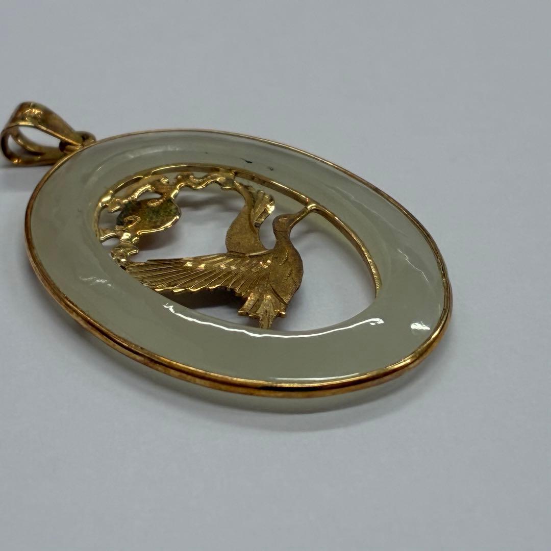 □14K　ペンダントトップ　鶴