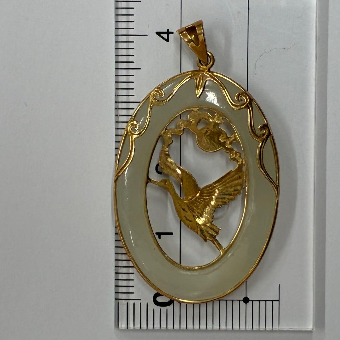 □14K　ペンダントトップ　鶴