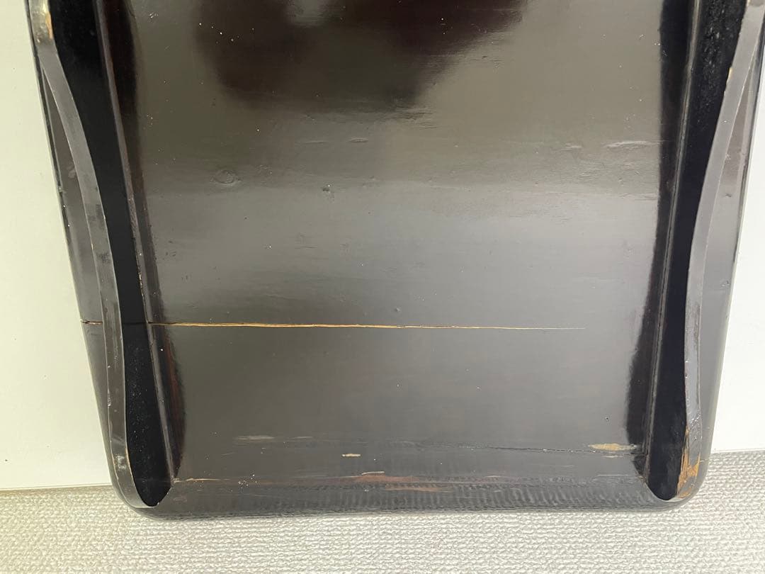 【現状品】漆器 溜塗 懐石 割烹 膳 懐石膳 四方盆 脚付 折敷 9枚 ②