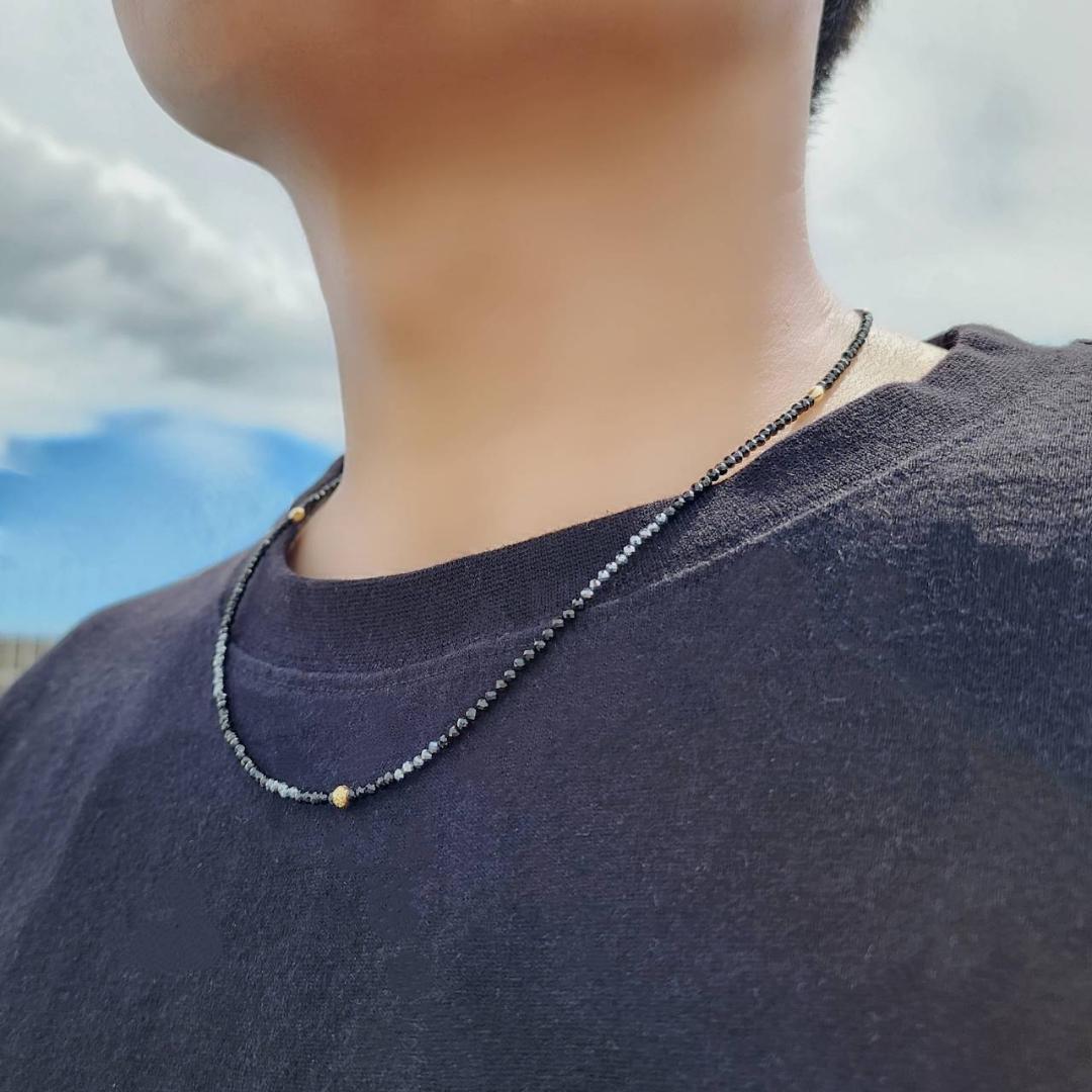 s po　50cm｜K8ゴールド×テラヘルツ×スピネルの三位一体ネックレス