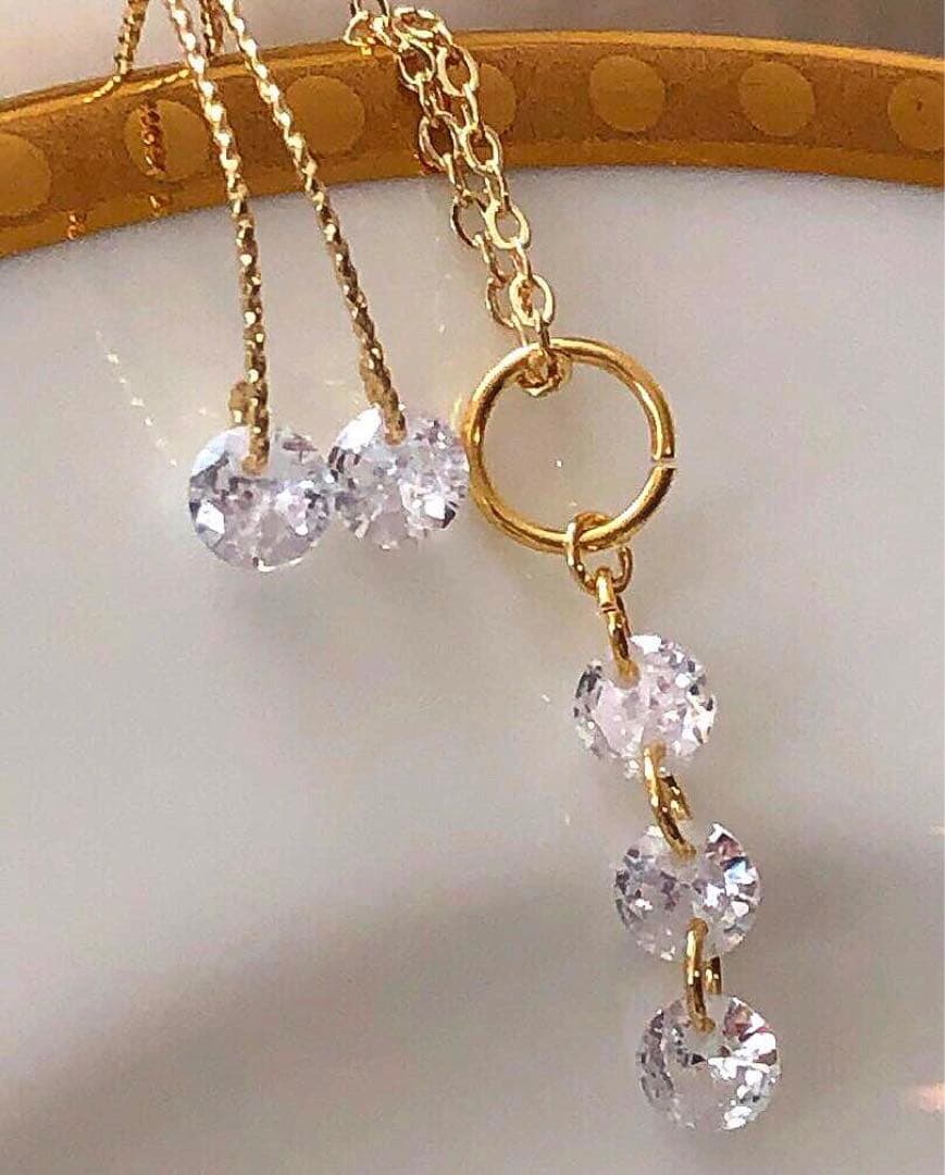 ジルコニアダイヤモンドピアス・ペンダントトップ14kgf