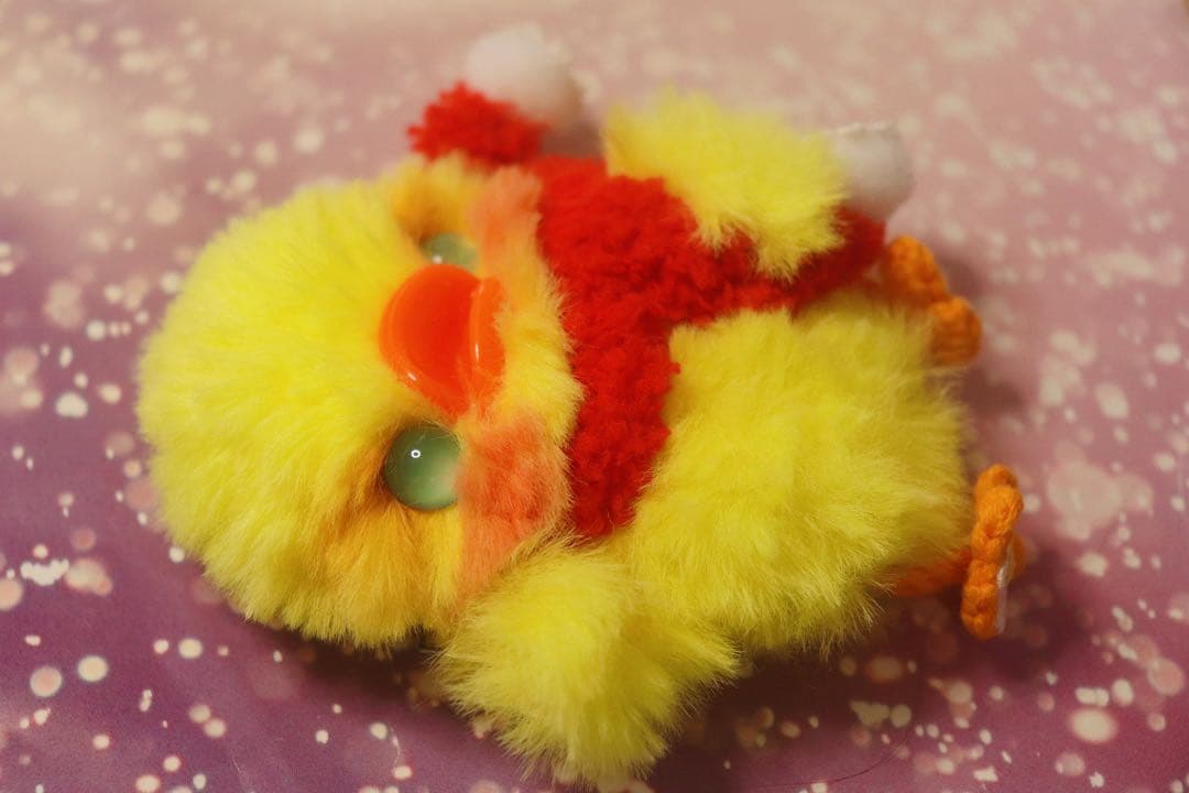 アヒル　ブローチ　編みぐるみ　ハンドメイド アクセサリー
