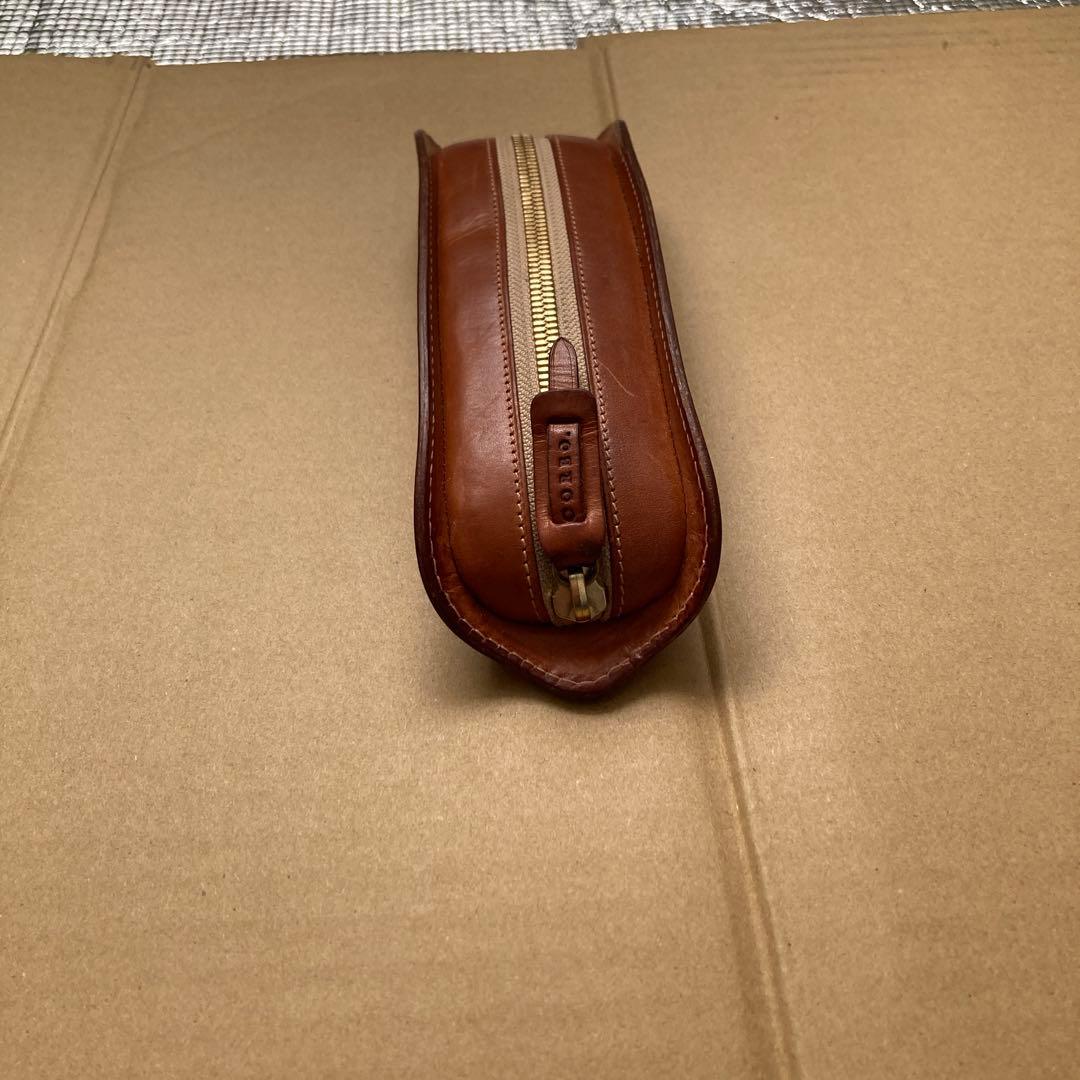 コルボ　レザーペンケース 革　ブラウン