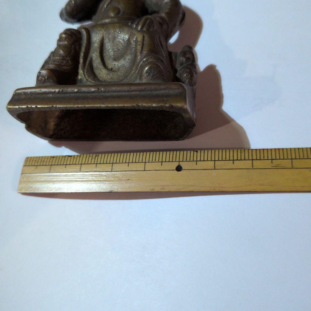 真鍮製　座像　小さなブッタ　箱入　明治