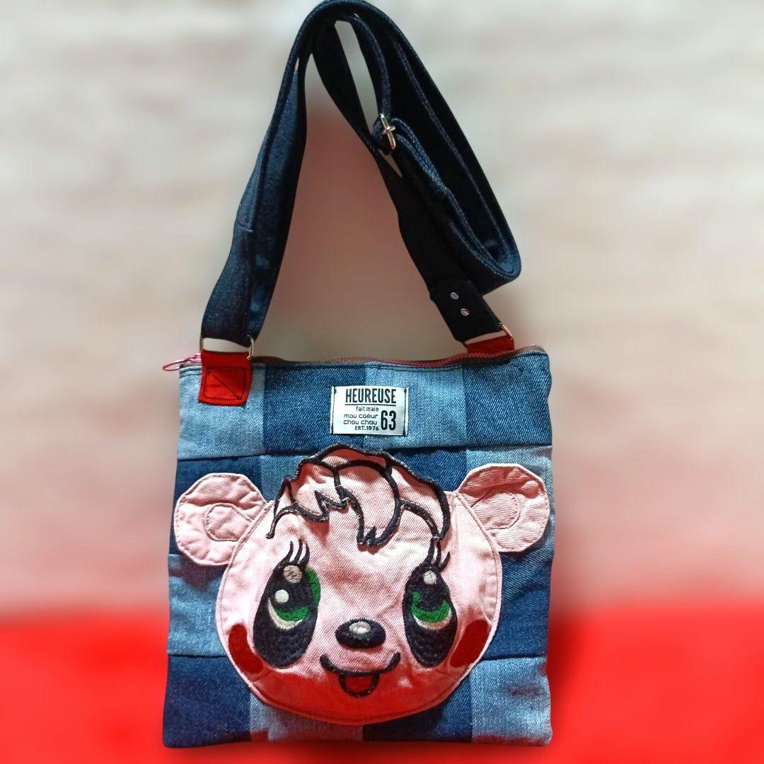 かあちゃん様オーダー依頼品です！！　デニムリメイクミニショルダーバッグ　2点