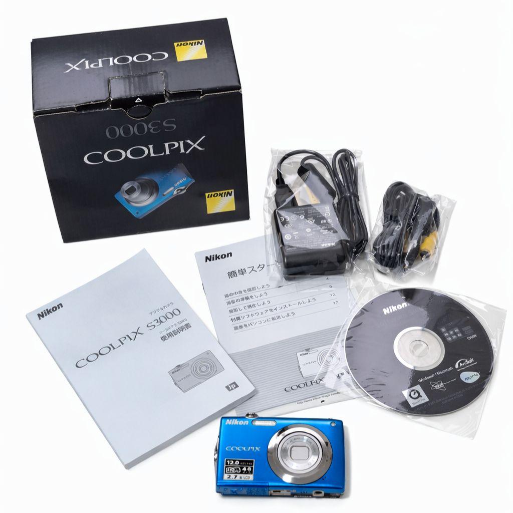美品 Nikon COOLPIX S3000 コンデジ デジカメ 付属品完備
